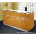 KL-RT018 china modern high quality factory directly sell green material customized veneer office reception table OEM